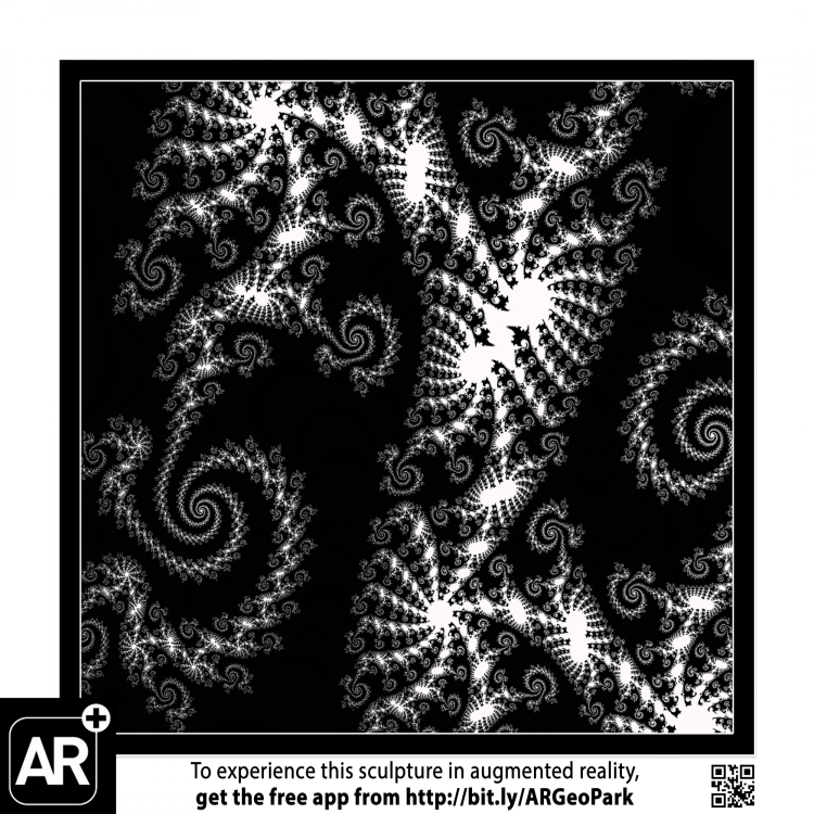 Black and white fractal image