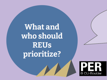 What and who should REUs prioritize?