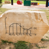 Riemann sums, boxes under a curve on the rocks