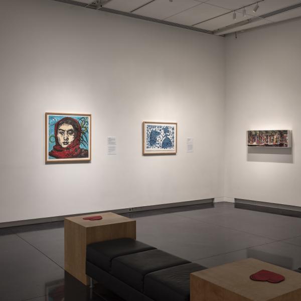 Installation image of print exhibition