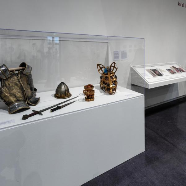 Cases with costumes from the Colorado Shakespeare Festival