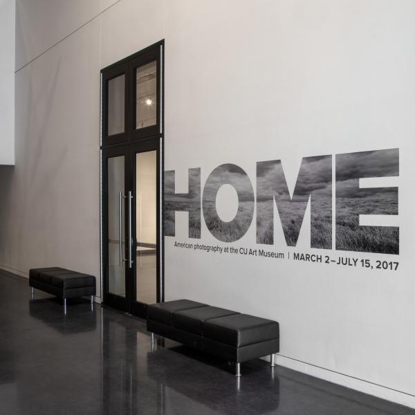 The lobby title wall leading into the exhibition