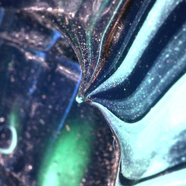 highly magnified detail of paint applied in the impasto technique