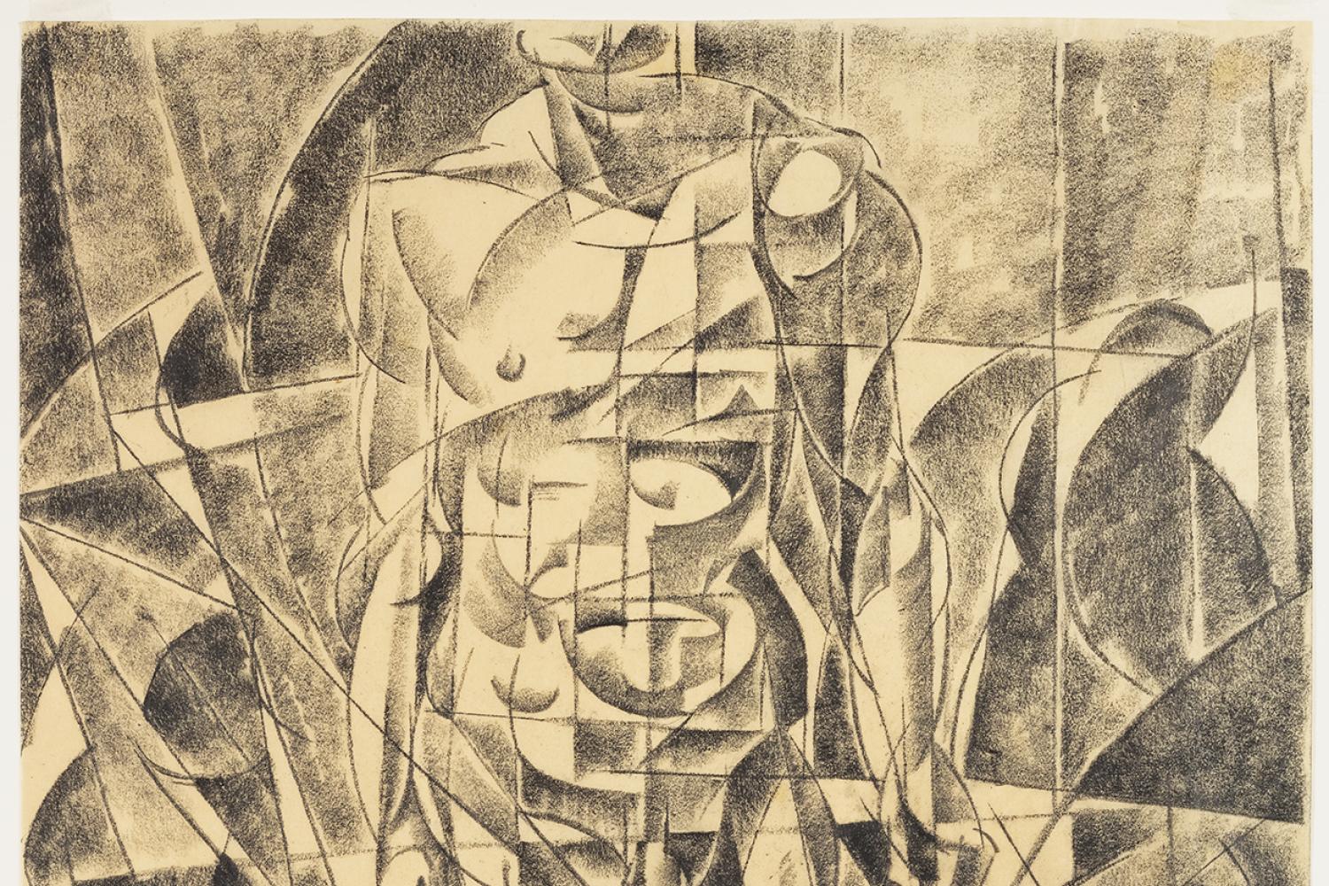 a drawing of a nude figure