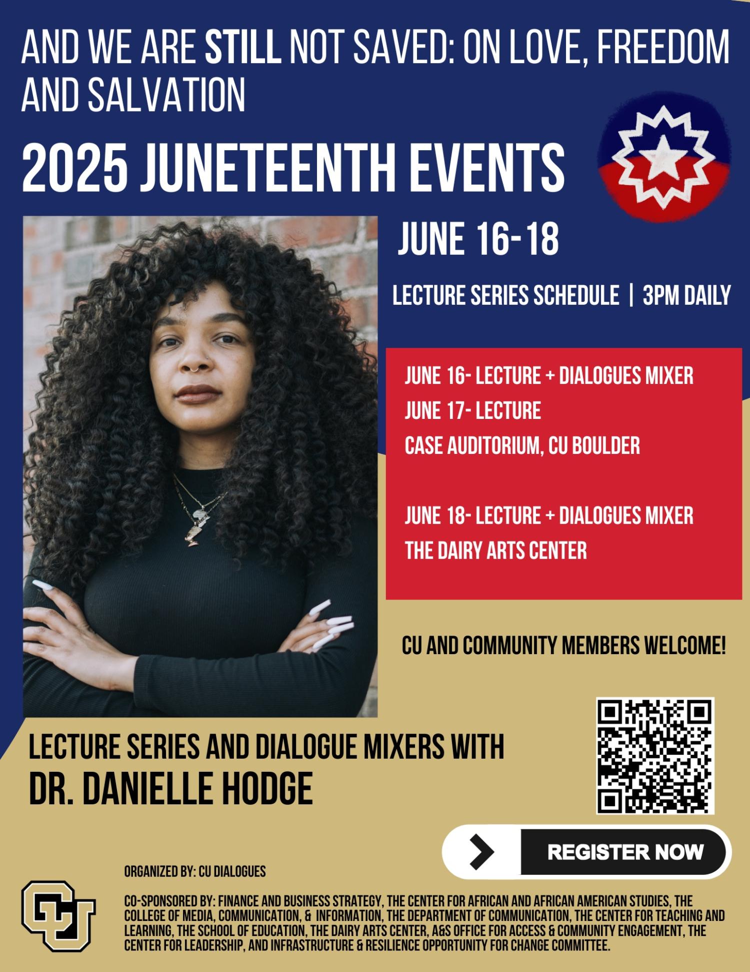 Junettenth flyer for 3 part lecture series