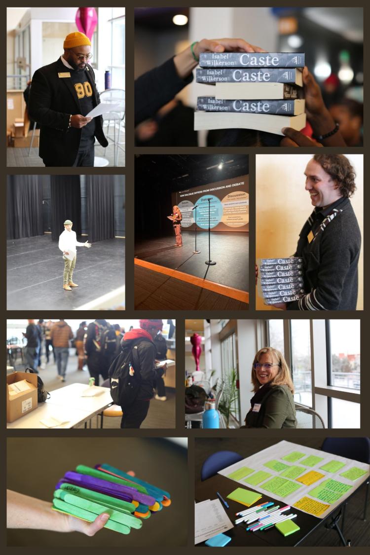 Origin film screening and dialogue mixer photo montage