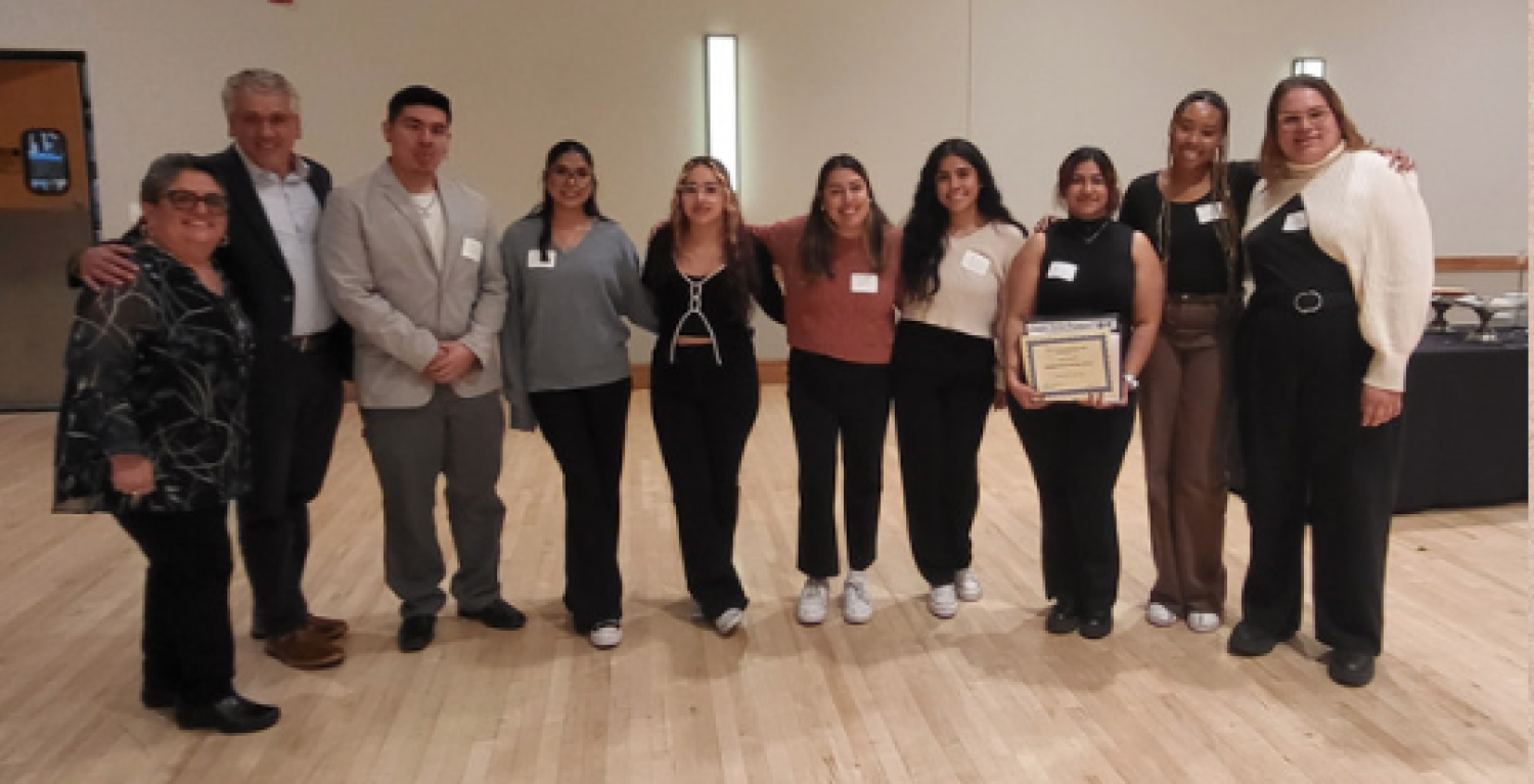 group photo at scholarship ceremony