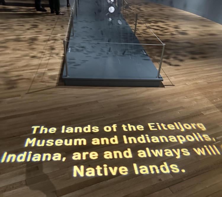 Land acknowledgment in museum