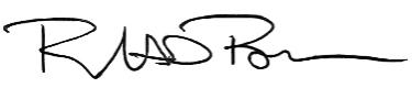 Dean Robert D. Braun's signature