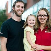 engineering program graduates Daniel and  Rebecca Gatt with their daughter Emma.