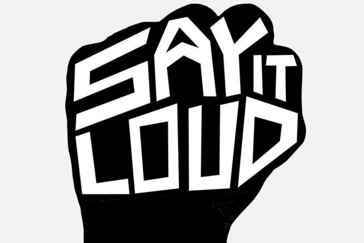 Say it Loud black empowerment clip art