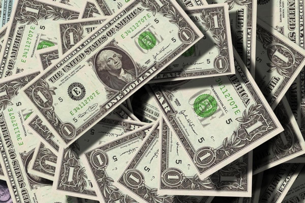A pile of American dollar bills.