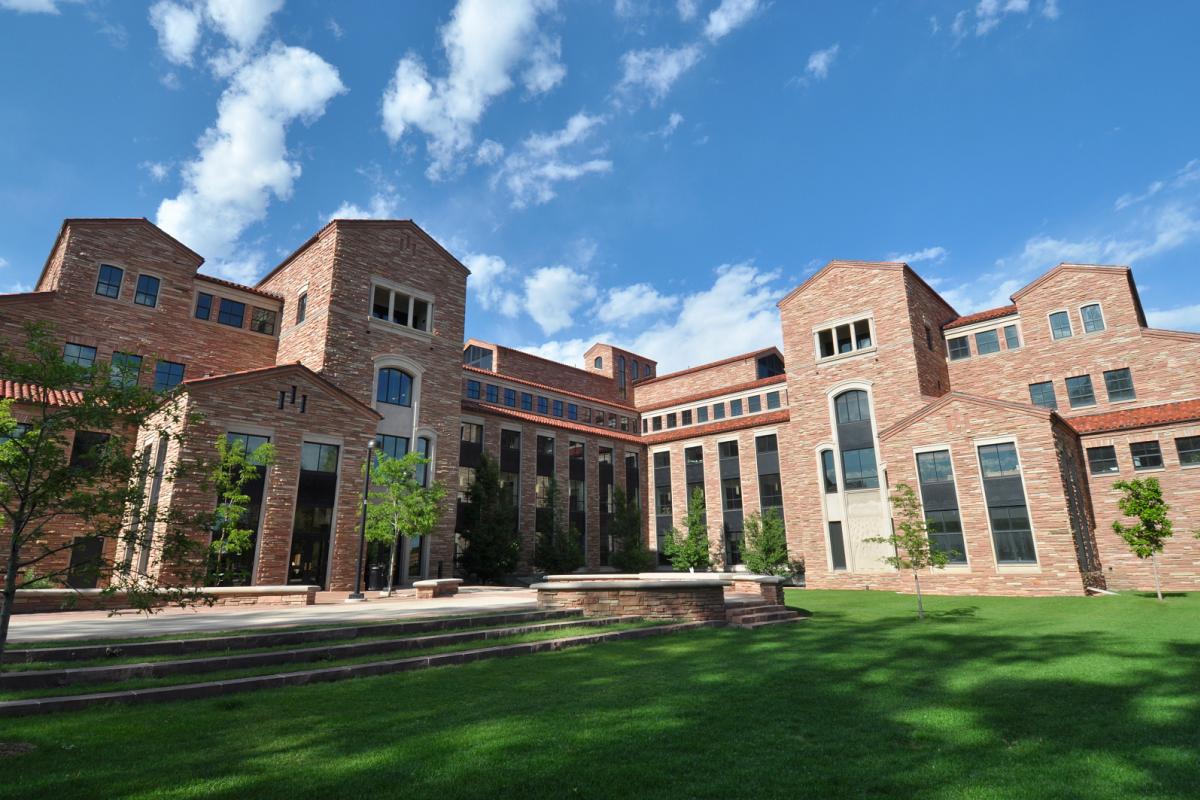 the Wolf Law building at Colorado Law School on CU Boulder Campus