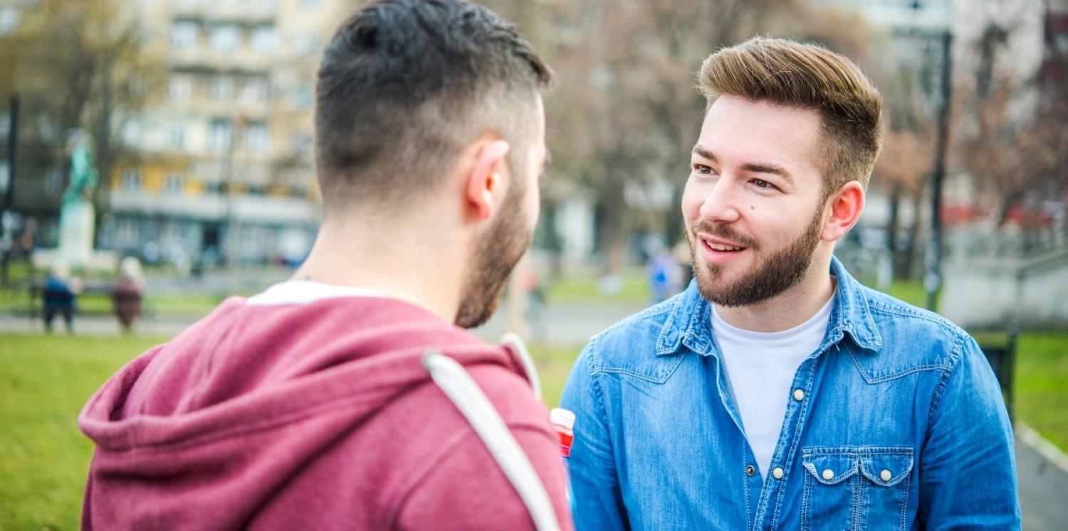 Two guys talking