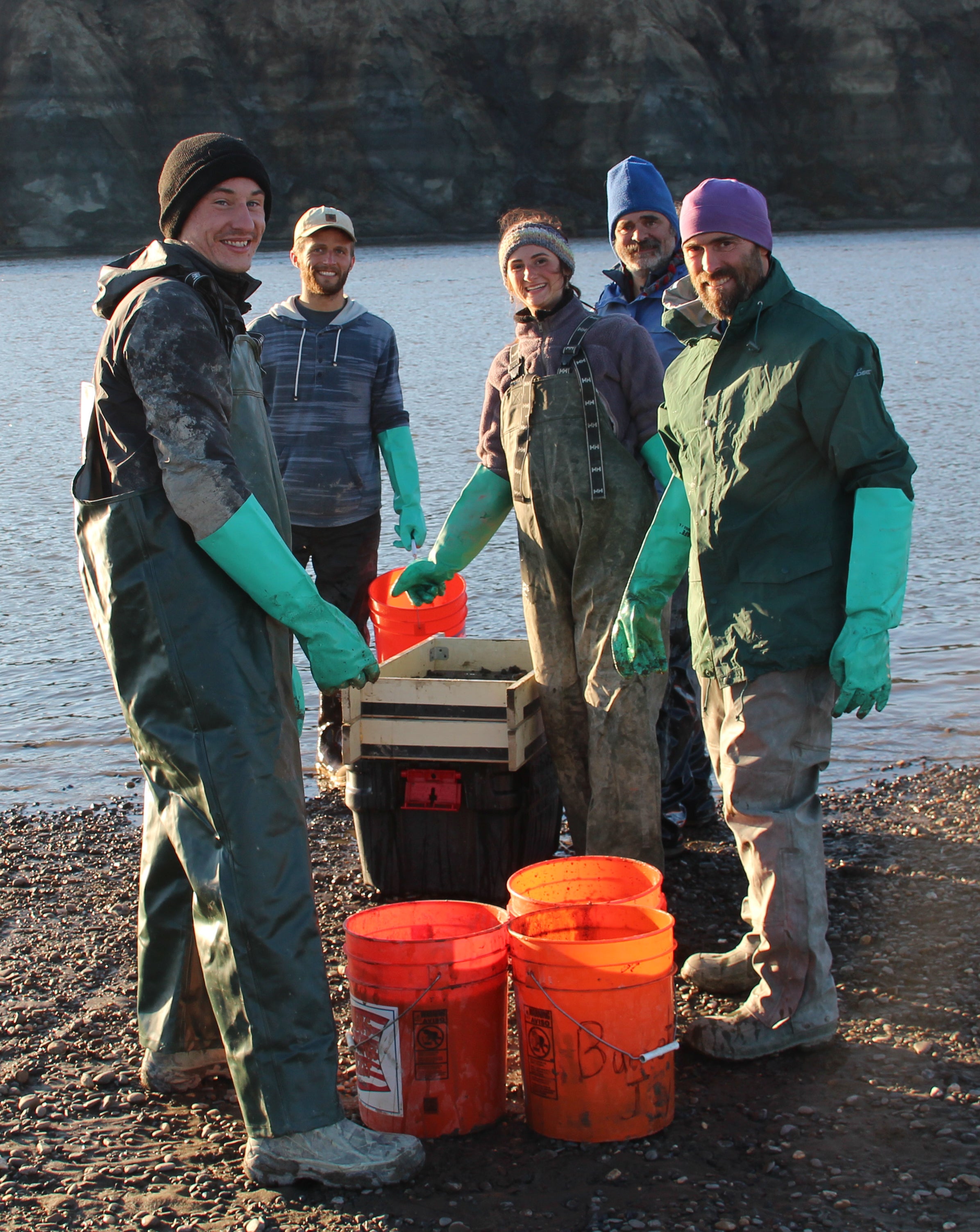 Researchers sifting dirt on the Alaskan coastline