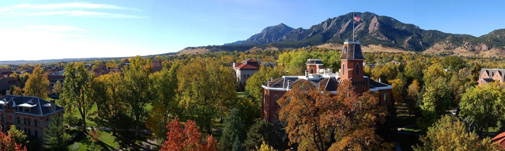 Old Main and the Flatirons