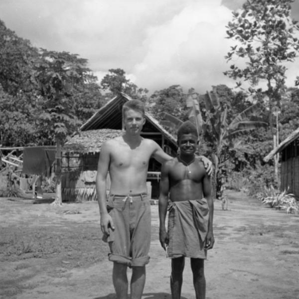 Bud Johnson with Puka, the village chief