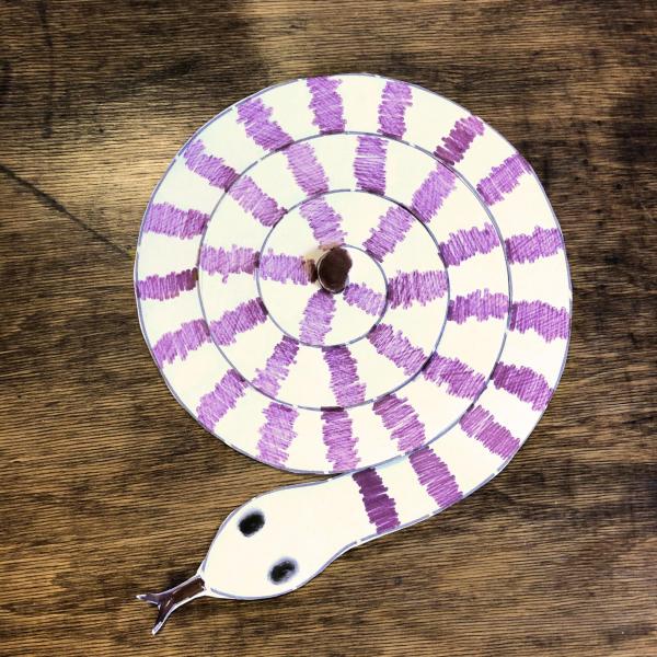 coiled snake made of paper