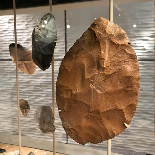 Stone tool in case