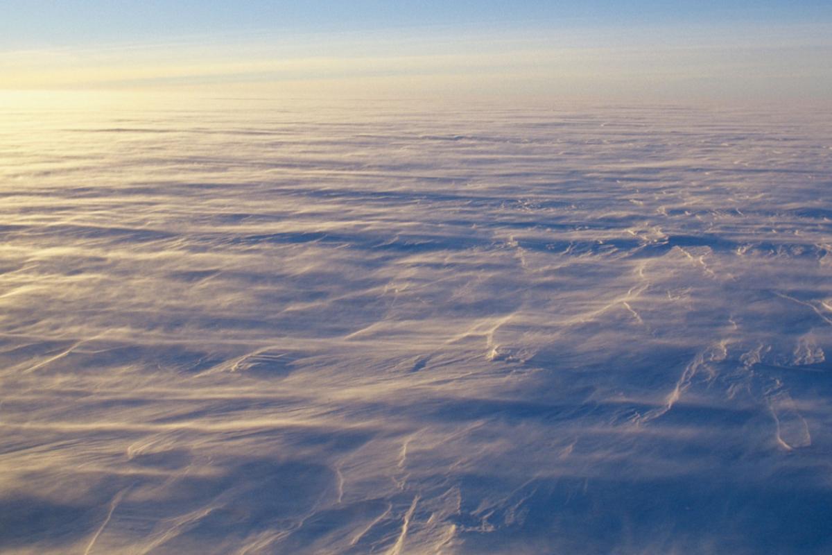 barren, windy icefield