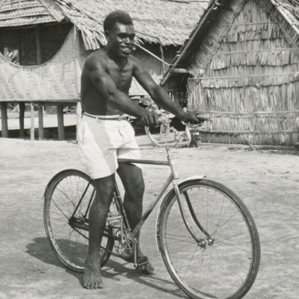 native man on bike