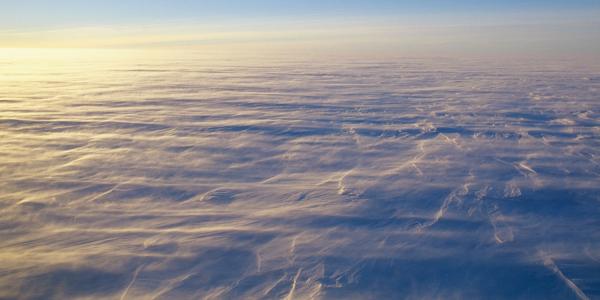 barren, windy icefield