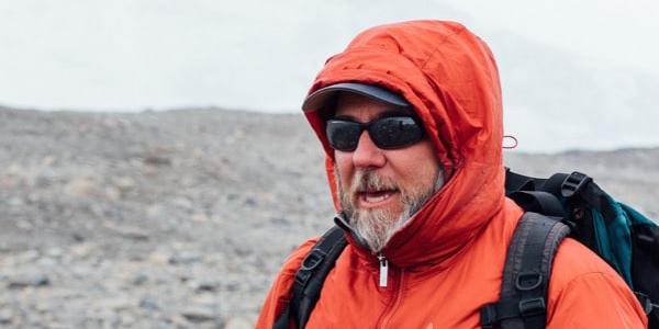 Mike Gooseff in Antarctica landscape