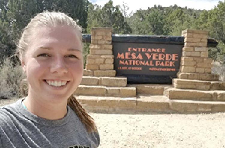 CU Student Clare Steffen at Mesa Verde