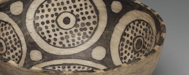 ceramic bowl with geometric design