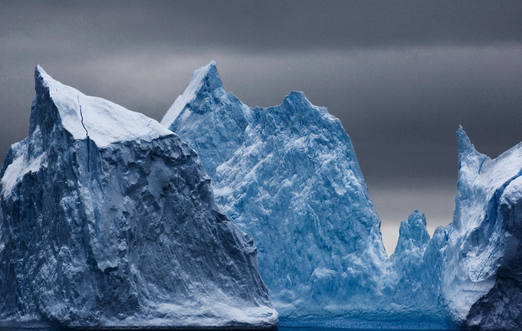 Dramatic icebergs.