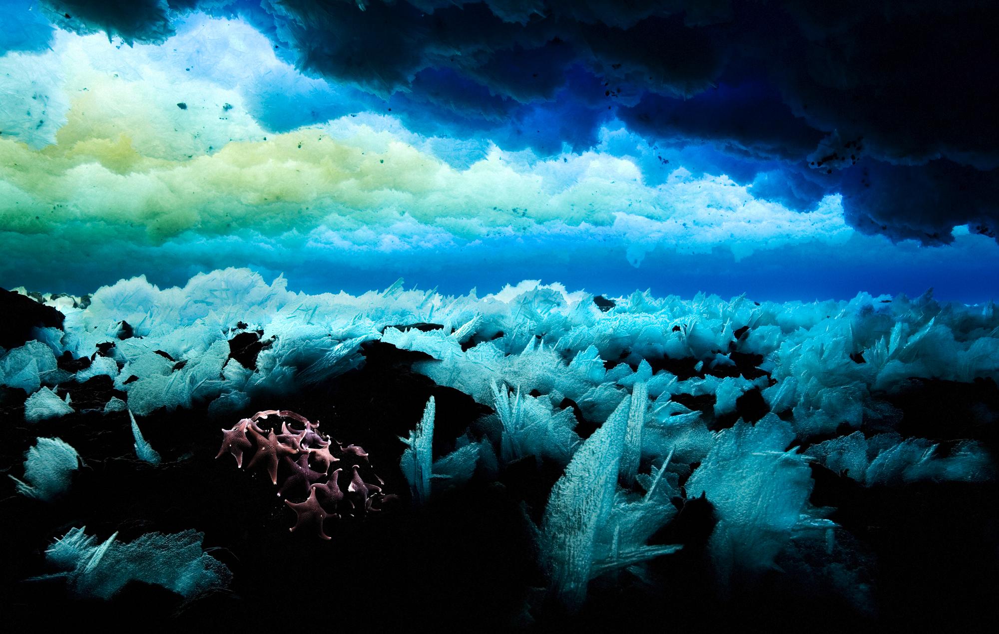 Unusual sea ice formations.