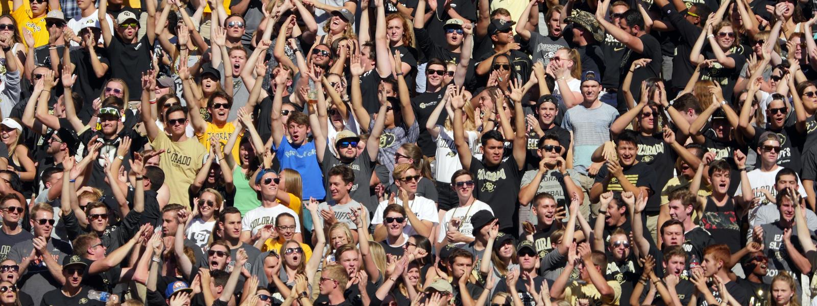 CU fans at football game