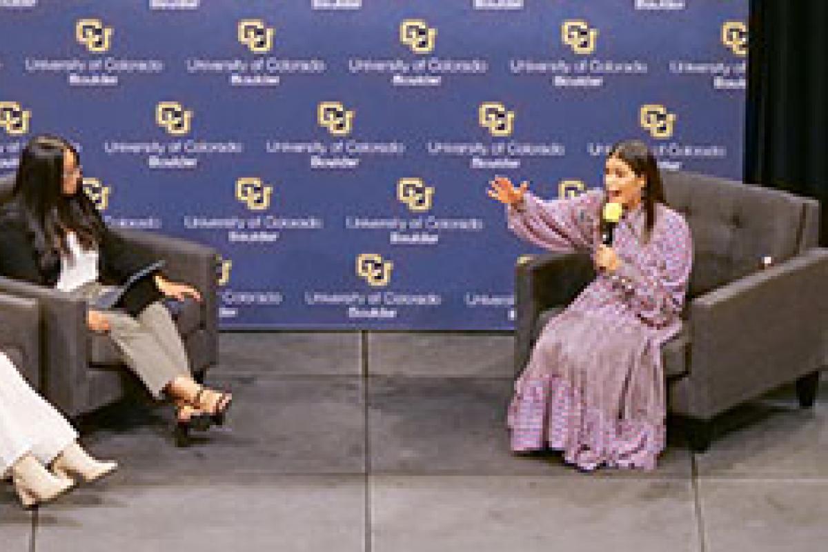 america ferrara speaks at the CU Events Center