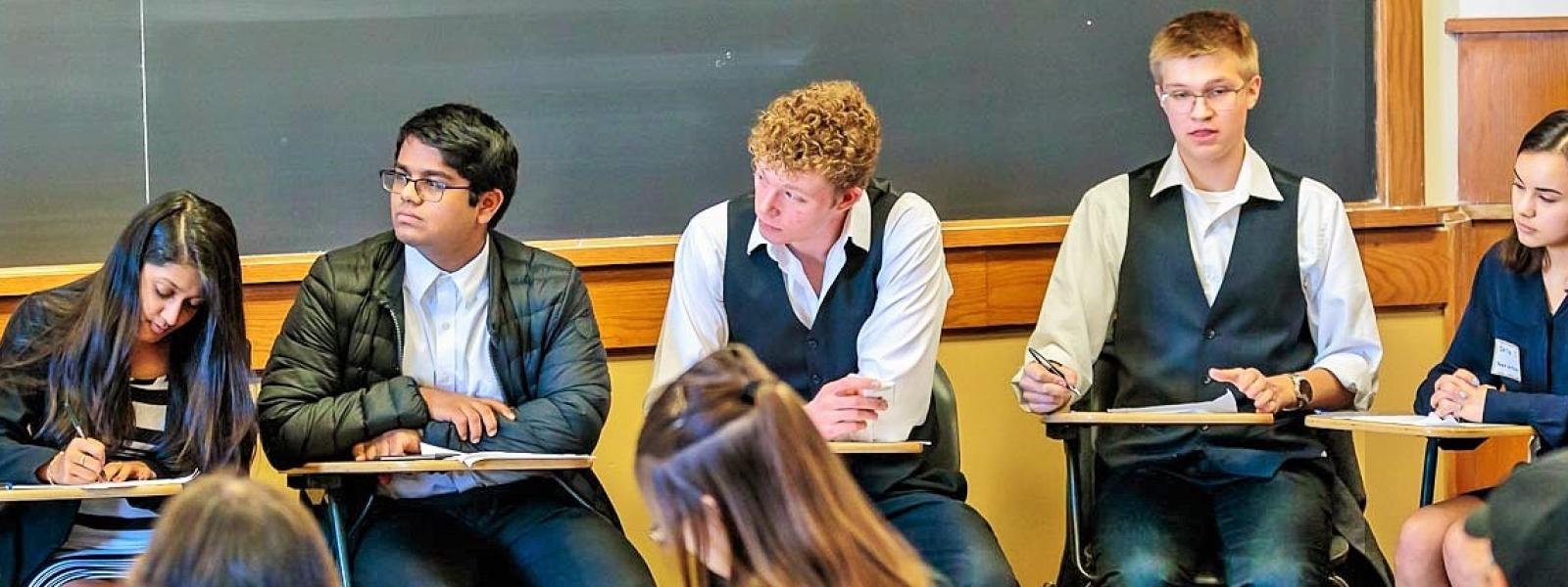 Peak to Peak High School competing in the 2017 Colorado High School Ethics Bowl Tournament, sponsored by CVSP