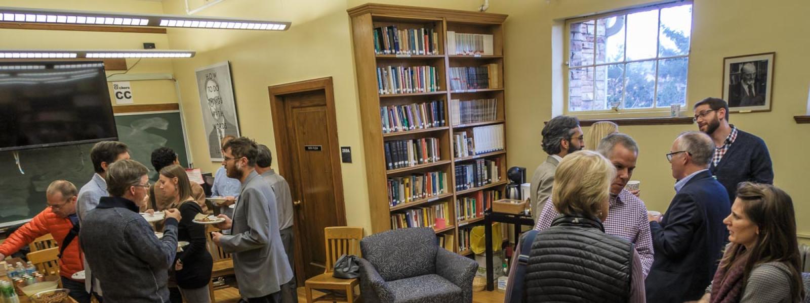 Reception in the Center during the 2017 Morris Colloquium on Cultural Property and the Ethics of War