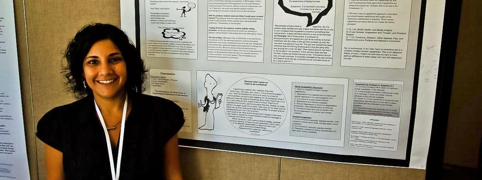 Roksana Alavi (South Texas College) during the poster session at RoME III