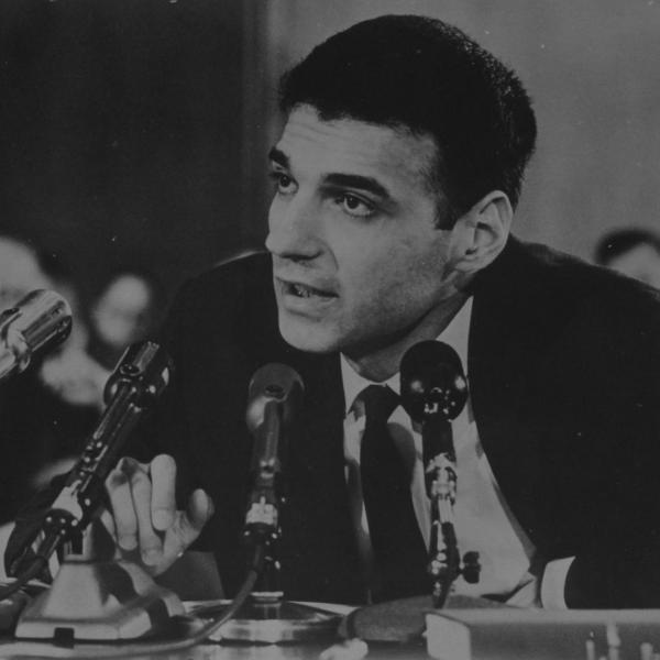 Ralph Nader speaks at the Conference on World Affairs