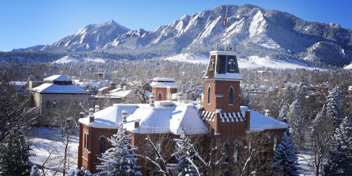 Old Main with snow