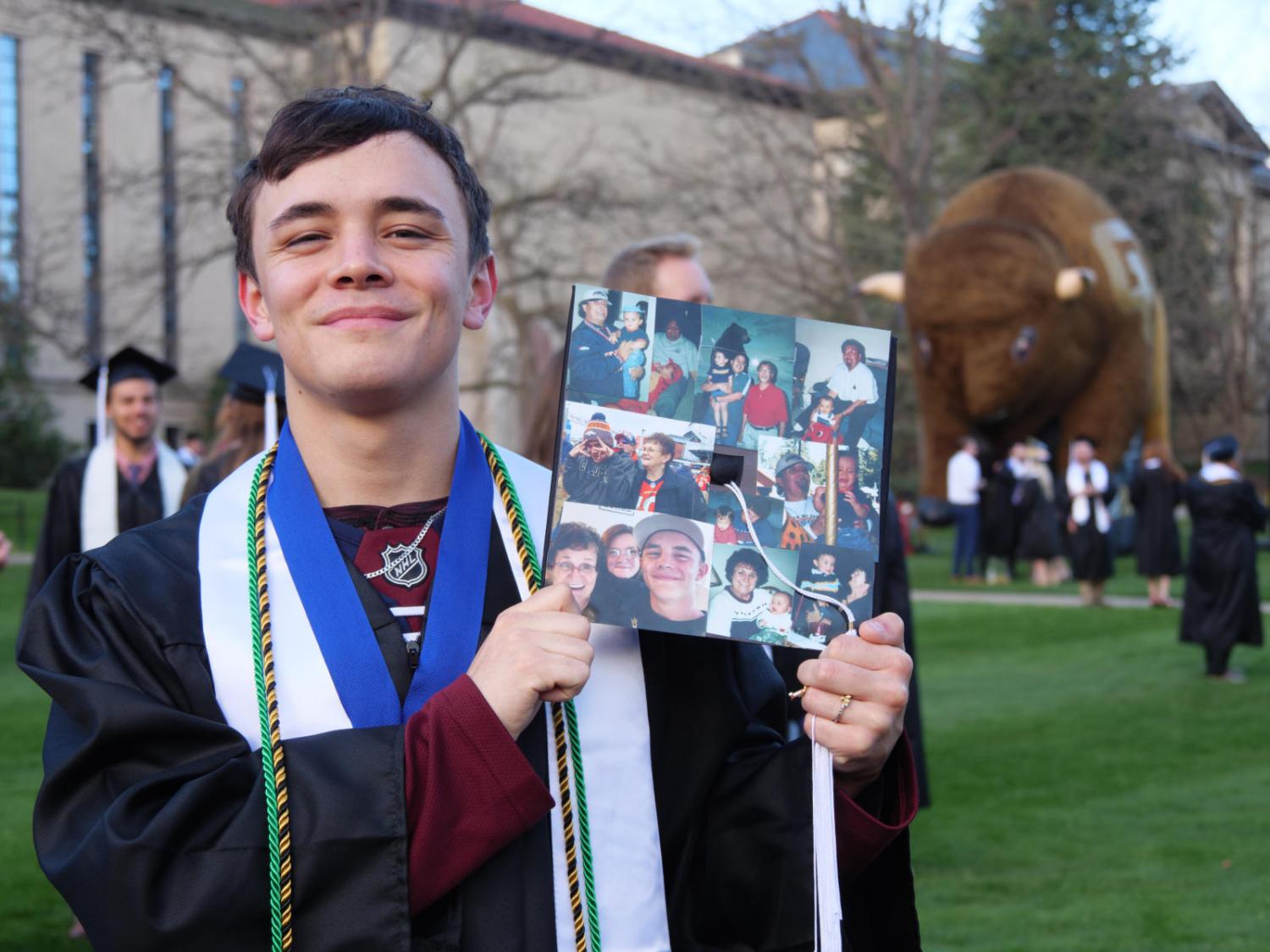 Student holding a graduation cap