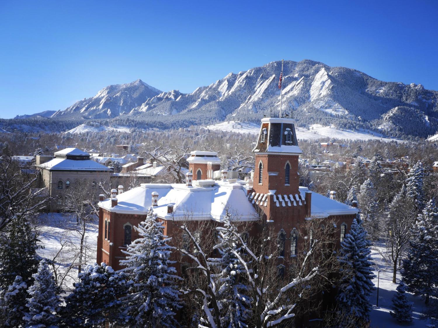 Old Main with snow