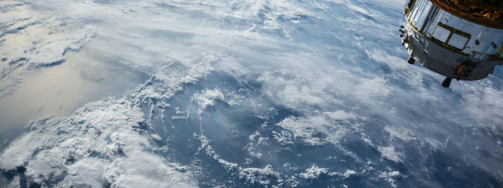 spacecraft orbiting earth