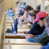 students at Norlin Library