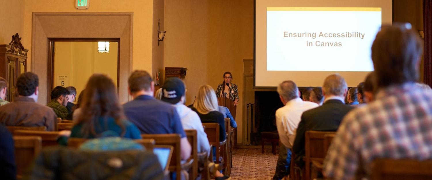 Laura Hamrick presenting at the 2018 workshop