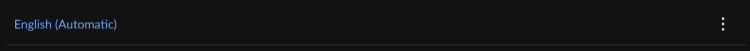 English automatic captions with a blank status marker section.