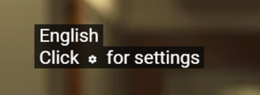 YouTube video message that reads "English Click for settings"