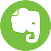 Evernote logo - green circle with an elephant in the center