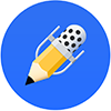 Notability logo - pencil with a microphone on the end