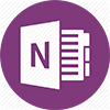 OneNote logo - Purple circle with an "N" in the middle