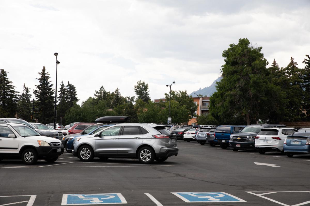 parking lot on campus