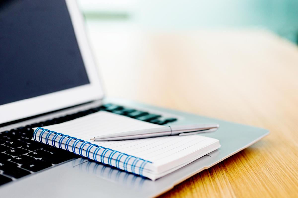 computer and notepad
